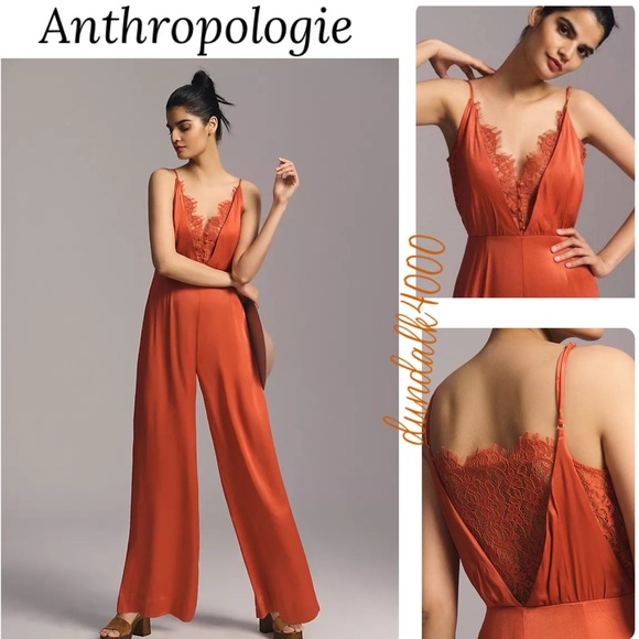 Anthropologie Pants - By Anthropologie Silky Jumpsuit Copper 8P